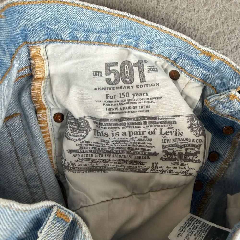LEVI'S  501 150th Anniversary Jeans Mens 28x30 Premium Denim Floral Streetwear